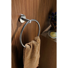 Load image into Gallery viewer, Caster Series Towel Ring in Brushed Nickel- Anzzi