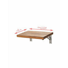 Load image into Gallery viewer, Shoren 12.6 in. Teak Wall Mounted Shower Seat- Anzzi