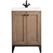 Load image into Gallery viewer, James Martin Chianti 24&quot; Whitewashed Walnut - Matte Black Single Vanity- James Martin