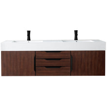 Load image into Gallery viewer, James Martin Mercer Island 59&quot; Coffee Oak - Matte Black Double Vanity- James Martin