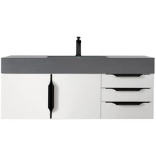 Load image into Gallery viewer, James Martin Mercer Island 48&quot; Glossy White - Matte Black Single Vanity- James Martin