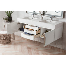 Load image into Gallery viewer, James Martin Mercer Island 59&quot; Glossy White Double Vanity