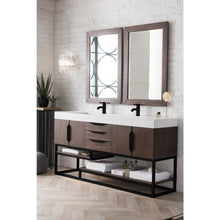 Load image into Gallery viewer, James Martin Columbia 72&quot; Coffee Oak - Matte Black Double Vanity
