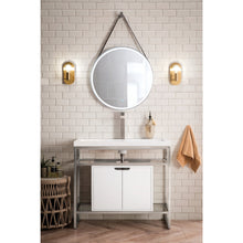 Load image into Gallery viewer, James Martin Boston 39.5&quot; Stainless Steel Sink Console with Cabinet- James Martin