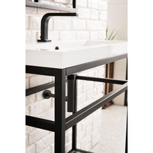 Load image into Gallery viewer, James Martin Boston 31.5&quot; Matte Black Stainless Steel Sink Console