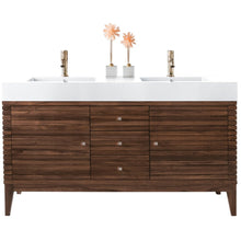Load image into Gallery viewer, James Martin Linear 59&quot; Mid Century Walnut Double Vanity- James Martin