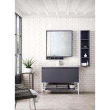 Load image into Gallery viewer, James Martin Milan 47.3&quot; Modern Grey Glossy - Glossy White Single Vanity