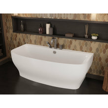 Load image into Gallery viewer, Bank Series 5.41 ft. Freestanding Bathtub with Deck Mounted Faucet in White- Anzzi