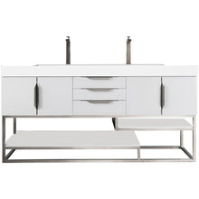 Load image into Gallery viewer, James Martin Columbia 72&quot; Glossy White Double Vanity- James Martin