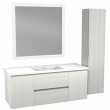 Load image into Gallery viewer, 48 in. W x 20 in. H x 18 in. D Bath Vanity Set in Rich White with Vanity Top in White with White Basin and Mirror- Anzzi