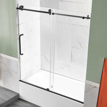Load image into Gallery viewer, Raymore Series 60 in. x 62 in. Frameless Sliding Tub Door in Matte Black- Anzzi