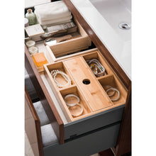 Load image into Gallery viewer, James Martin Milan 35.4&quot; Mid Century Walnut - Brushed Nickel Single Vanity