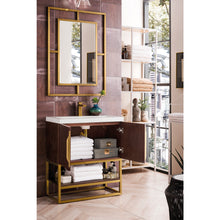 Load image into Gallery viewer, James Martin Columbia 31.5&quot; Coffee Oak - Radiant Gold Single Vanity