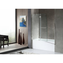 Load image into Gallery viewer, Pacific Series 48 in. by 58 in. Frameless Hinged Tub Door in Brushed Nickel- Anzzi