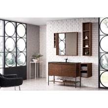 Load image into Gallery viewer, James Martin Milan 47.3&quot; Mid Century Walnut - Matte Black Single Vanity