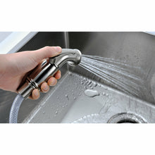 Load image into Gallery viewer, Elysian Farmhouse 36 in. Double Bowl Kitchen Sink with Locke Faucet in Brushed Nickel- Anzzi