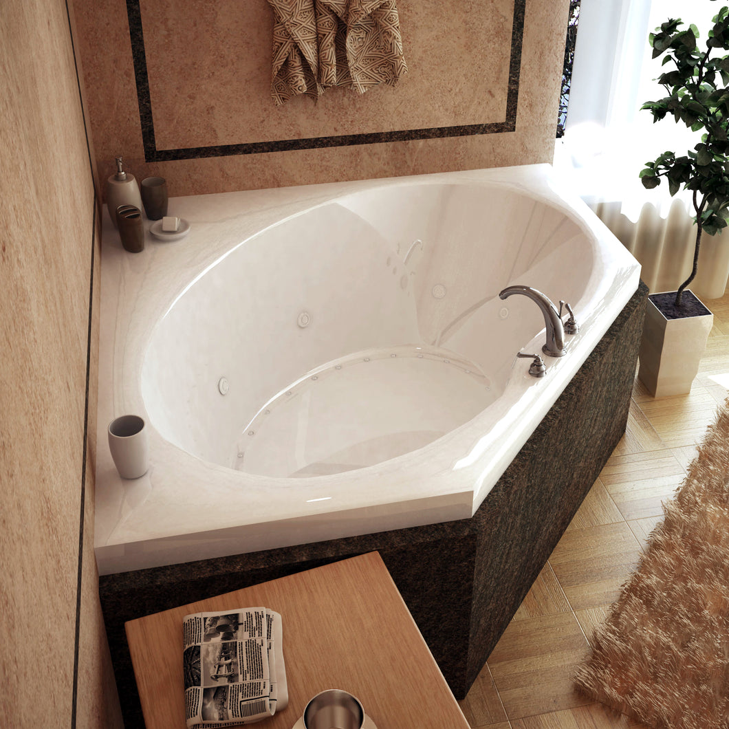 Atlantis Whirlpools Venus 60 x 60 Corner Air & Whirlpool Jetted Bathtub- Atlantis Whirlpools
