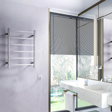 Load image into Gallery viewer, Charles Series 6-Bar Stainless Steel Wall Mounted Electric Towel Warmer Rack in Brushed Nickel- Anzzi