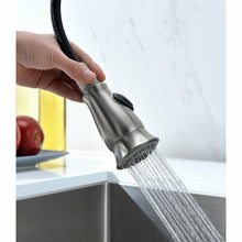 Load image into Gallery viewer, MOORE Undermount 32 in. Double Bowl Kitchen Sink with Sails Faucet in Brushed Nickel- Anzzi