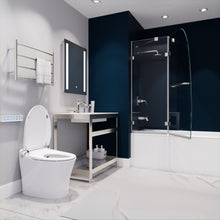 Load image into Gallery viewer, Herald Series 48 in. by 58 in. Frameless Hinged tub door in Brushed Nickel- Anzzi
