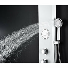 Load image into Gallery viewer, Aquifer Series 56 in. Full Body Shower Panel System with Heavy Rain Shower and Spray Wand in White- Anzzi