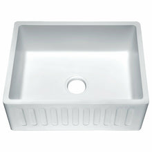 Load image into Gallery viewer, Roine Farmhouse Reversible Glossy Solid Surface 24 in. Single Basin Kitchen Sink in White- Anzzi