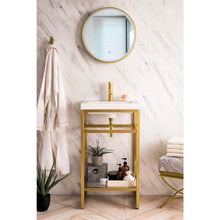 Load image into Gallery viewer, James Martin Boston 20&quot; Radiant Gold Stainless Steel Sink Console