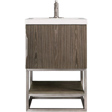 Load image into Gallery viewer, James Martin Columbia 24&quot; Ash Gray - Brushed Nickel Single Vanity- James Martin