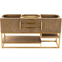 Load image into Gallery viewer, James Martin Columbia 59&quot; Latte Oak - Radiant Gold Double Vanity- James Martin