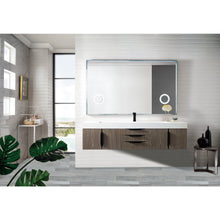Load image into Gallery viewer, James Martin Mercer Island 72&quot; Ash Gray - Matte Black Single Vanity