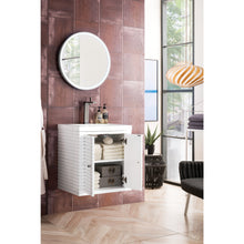 Load image into Gallery viewer, James Martin Linden 24&quot; Glossy White Single Vanity Cabinet