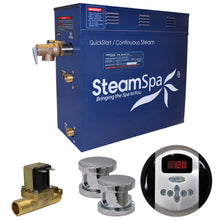 Load image into Gallery viewer, SteamSpa Oasis 12 KW QuickStart Acu-Steam Bath Generator Package with Built-in Auto Drain in Polished Chrome- SteamSpa