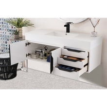 Load image into Gallery viewer, James Martin Mercer Island 48&quot; Glossy White - Matte Black Single Vanity