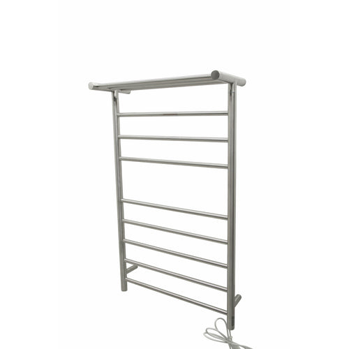 Eve 8-Bar Stainless Steel Wall Mounted Electric Towel Warmer Rack in Brushed Nickel- Anzzi