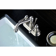 Load image into Gallery viewer, Edge Series 4 in. Centerset 2-Handle Mid-Arc Bathroom Faucet in Brushed Nickel- Anzzi