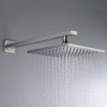Load image into Gallery viewer, Viace Series 1-Spray 12.55 in. Fixed Showerhead in Brushed Nickel- Anzzi