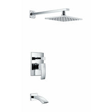 Load image into Gallery viewer, Spirito Series Single Handle Wall Mounted Showerhead and Bath Faucet Set in Polished Chrome- Anzzi