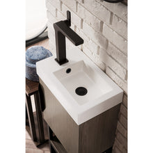 Load image into Gallery viewer, James Martin Columbia 16&quot; Ash Gray - Matte Black Single Vanity