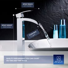 Load image into Gallery viewer, Key Series Single Hole Single-Handle Vessel Bathroom Faucet in Polished Chrome- Anzzi