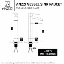 Load image into Gallery viewer, Tutti Single Hole Single-Handle Bathroom Faucet in Polished Chrome- Anzzi