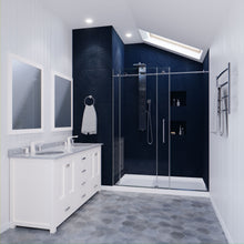 Load image into Gallery viewer, Madam Series 60 in. by 76 in. Frameless Sliding Shower Door in Chrome with Handle- Anzzi