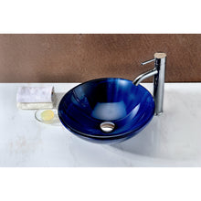 Load image into Gallery viewer, Meno Series Deco-Glass Vessel Sink in Lustrous Blue- Anzzi