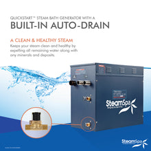 Load image into Gallery viewer, SteamSpa Royal 12 KW QuickStart Acu-Steam Bath Generator Package with Built-in Auto Drain in Polished Gold- SteamSpa
