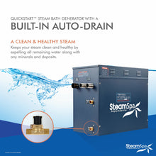 Load image into Gallery viewer, SteamSpa 12 KW QuickStart Acu-Steam Bath Generator with Built-in Auto Drain- SteamSpa