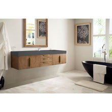 Load image into Gallery viewer, James Martin Mercer Island 72&quot; Latte Oak - Radiant Gold Single Vanity