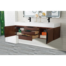 Load image into Gallery viewer, James Martin Mercer Island 59&quot; Coffee Oak - Matte Black Double Vanity
