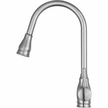 Load image into Gallery viewer, Bell Single-Handle Pull-Out Sprayer Kitchen Faucet in Brushed Nickel- Anzzi