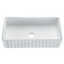 Load image into Gallery viewer, Roine Farmhouse Reversible Apron Front Solid Surface 33 in. Single Basin Kitchen Sink in White- Anzzi
