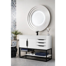 Load image into Gallery viewer, James Martin Columbia 48&quot; Glossy White - Matte Black Single Vanity