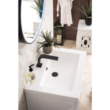Load image into Gallery viewer, James Martin Alicante&#39; 24&quot; Glossy White-Matte Black Single Vanity Cabinet